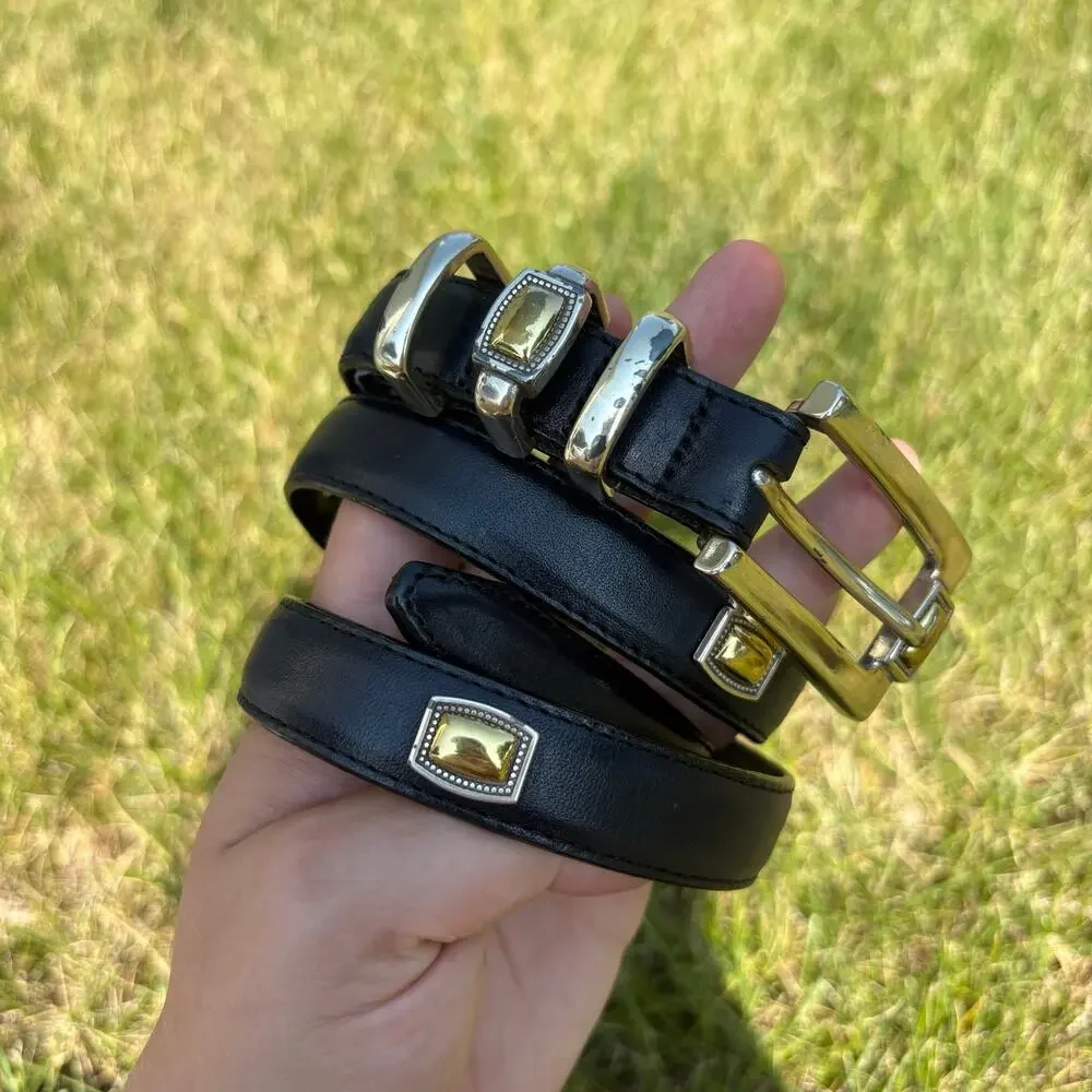 Brighton Black with gold and silver accents belt size M / 30